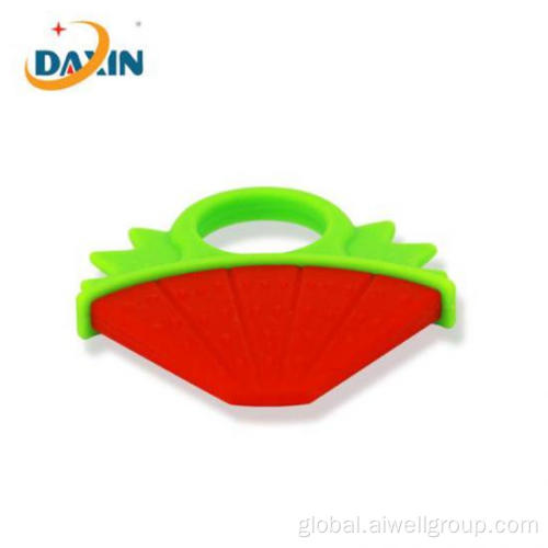 Soft Silicone Baby Teether Food Grade Watermelon Design Silicone Baby Teether Manufactory
